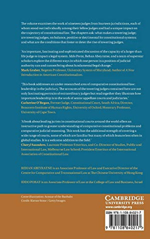 Towering Judges: A Comparative Study of Constitutional Judges (Comparative Constitutional Law and Policy),Used