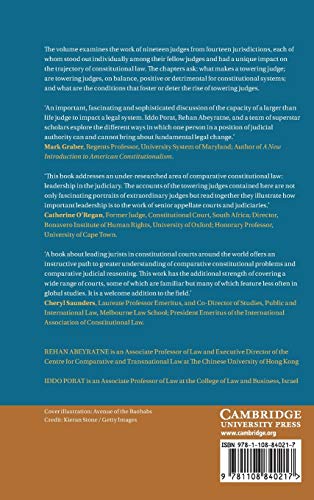Towering Judges: A Comparative Study of Constitutional Judges (Comparative Constitutional Law and Policy),Used