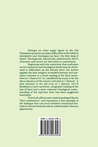 The Reign and Rejection of King Saul: A Case for Literary and Theological Coherence (Society of Biblical Literature),New
