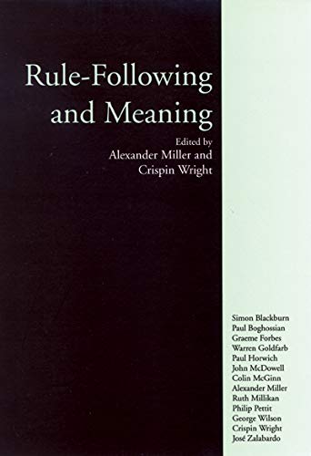 RuleFollowing and Meaning,Used