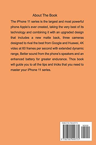 iPhone 11, 11 Pro & 11 Pro Max For The Elderly: A Comprehensive Illustrated, Practical Guide with Tips & Tricks to Mastering The,Used