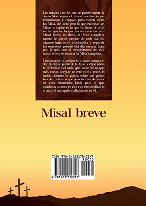 Misal breve: Ordinario bilinge (latnespaol) de la Santa Misa en la forma extraordinaria (Spanish Edition),Used
