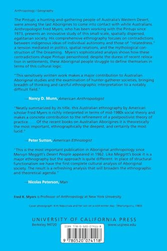 Pintupi Country, Pintupi Self: Sentiment, Place, And Politics Among Western Desert Aborigines,New