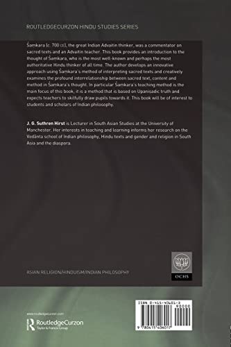 Samkara's Advaita Vedanta: A Way of Teaching (Routledge Hindu Studies Series),Used
