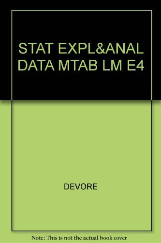 MINITAB Lab Manual for Devore and Pecks Statistics: The Exploration and Analysis of Data (with CDROM), 4th,Used