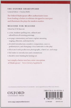 Measure For Measure: The Oxford Shakespearemeasure For Measure (Oxford World'S Classics)