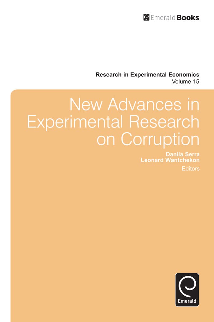 New Advances in Experimental Research on Corruption (Research in Experimental Economics, 15),Used
