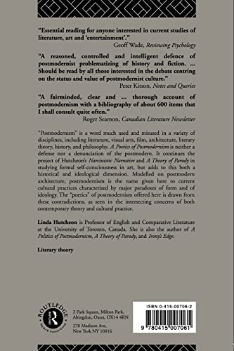 A Poetics of Postmodernism: History, Theory, Fiction,New