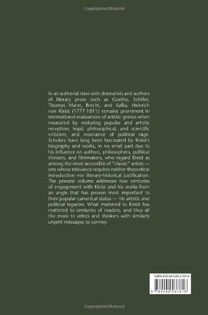 Heinrich Von Kleist: Artistic and Political Legacies (Internationale Forschungen Zur Allgemeinen Und Vergleichenden Literaturwis,Used