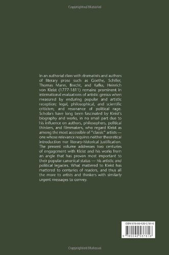 Heinrich Von Kleist: Artistic and Political Legacies (Internationale Forschungen Zur Allgemeinen Und Vergleichenden Literaturwis,Used