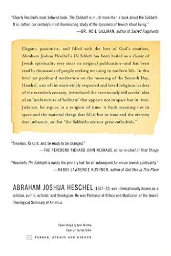 The Sabbath (FSG Classics),New