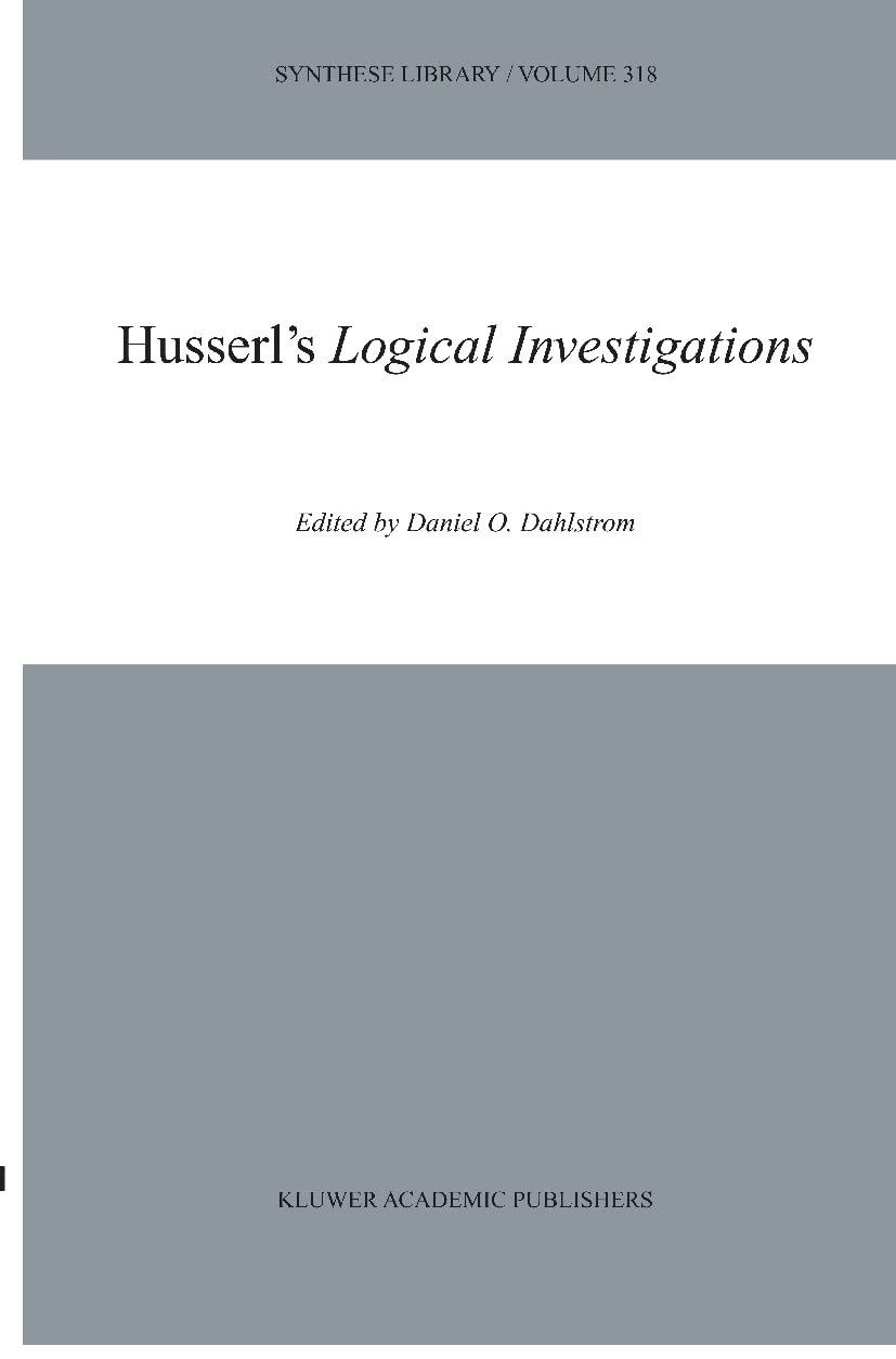 Husserl's Logical Investigations (Synthese Library, 318),Used