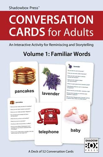 Conversation Cards For Adults, Familiar Words: Dementia Activities For Seniors With Memory Loss  Alzheimers Products  Reminiscin,Used