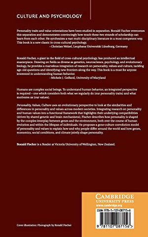 Personality, Values, Culture: An Evolutionary Approach (Culture and Psychology),Used