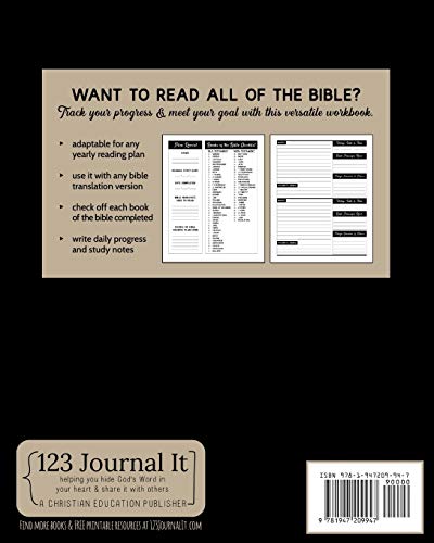 Read Through the Bible in One Year: Progress Tracker & Daily Workbook,Used