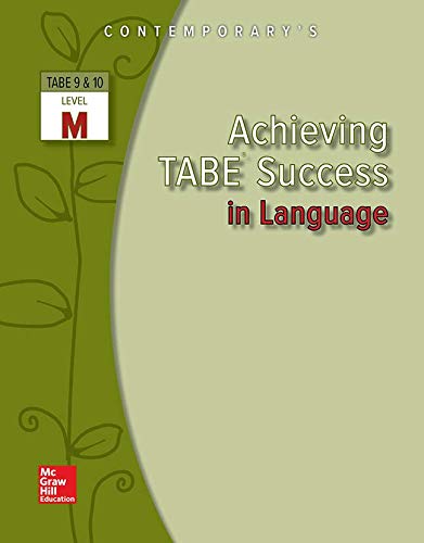 Achieving TABE Success In Language, Level M Workbook (Achieving TABE Success for TABE 9 & 10),New