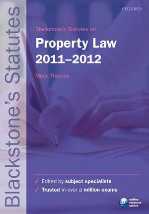 Blackstone's Statutes on Property Law 20112012 (Blackstone's Statute Series),Used
