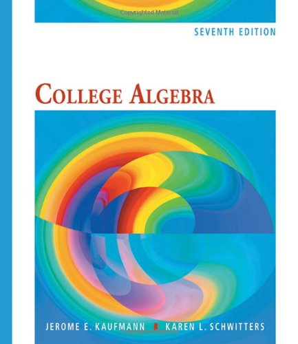 College Algebra (Available 2010 Titles Enhanced Web Assign),New