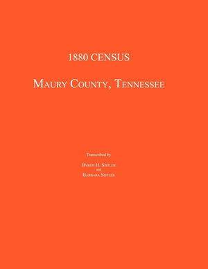 1880 Census, Maury County, Tennessee,Used