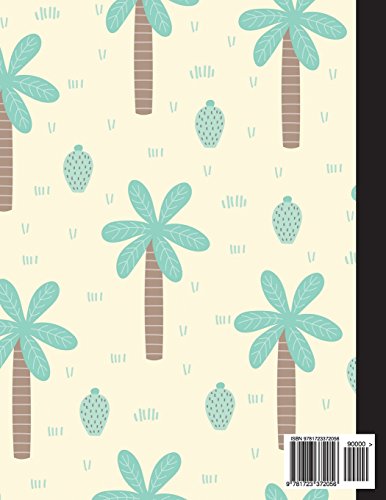 Composition Notebook College Ruled: Palm Trees Notebook, School Notebooks, Tropical Composition Book, Palm Tree Gifts, Cute Comp,Used