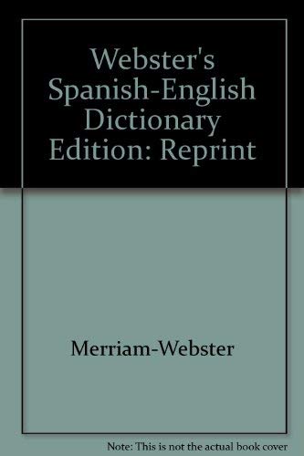 Webster's SpanishEnglish Dictionary,Used