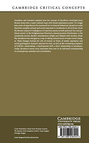 Decadence and Literature (Cambridge Critical Concepts),Used