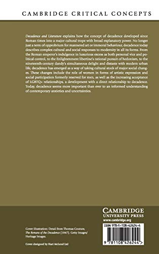Decadence and Literature (Cambridge Critical Concepts),Used