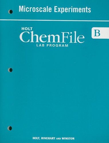 Holt Modern Chemistry: Workbook, Student Edition Microscale Experiments,Used