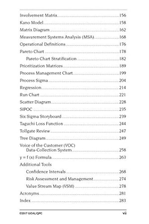 Six Sigma Memory Jogger II: A Pocket Guide,New
