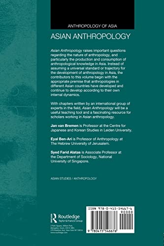 Asian Anthropology (Anthropology Of Asia),New