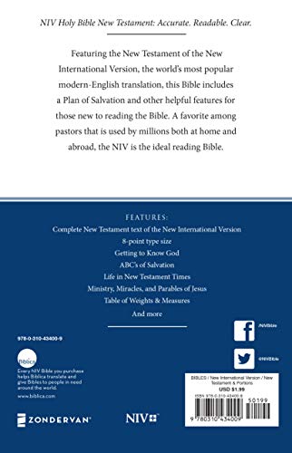 Holy Bible New Testament: Accurate. Readable. Clear.,Used