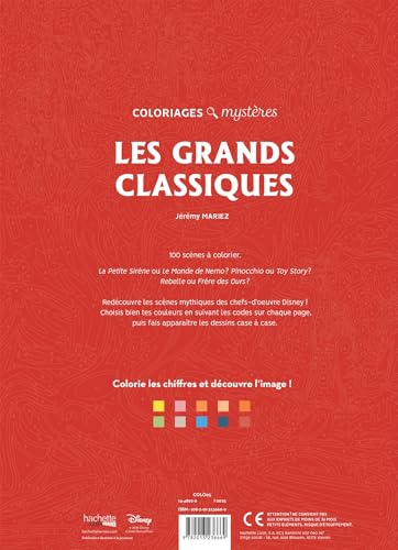HACHETTE PRAT Disney Color Coloring Book - Les Grands Classiques (French Edition) - Model 2013236662