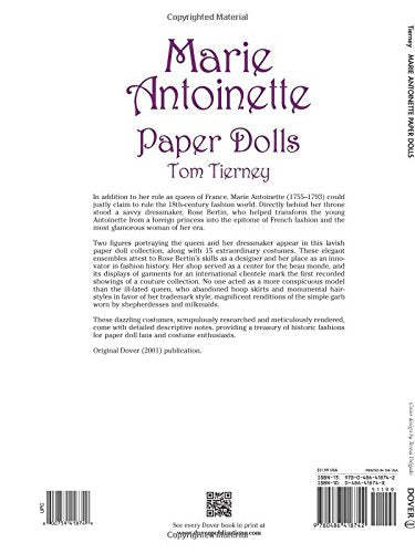 Marie Antoinette Paper Dolls (Dover Royal Paper Dolls),New