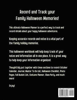 Halloween Memory Book: Spooky Good Halloween Planner Calendar Organizer Activities,Used