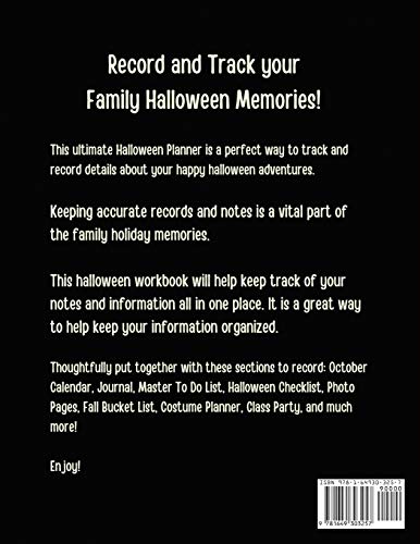 Halloween Memory Book: Spooky Good Halloween Planner Calendar Organizer Activities,Used