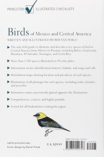 Birds Of Mexico And Central America (Princeton Illustrated Checklists),New