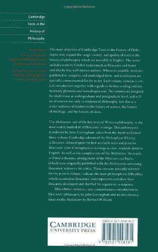 Descartes: Meditations On First Philosophy: With Selections From The Objections And Replies (Cambridge Texts In The History Of P