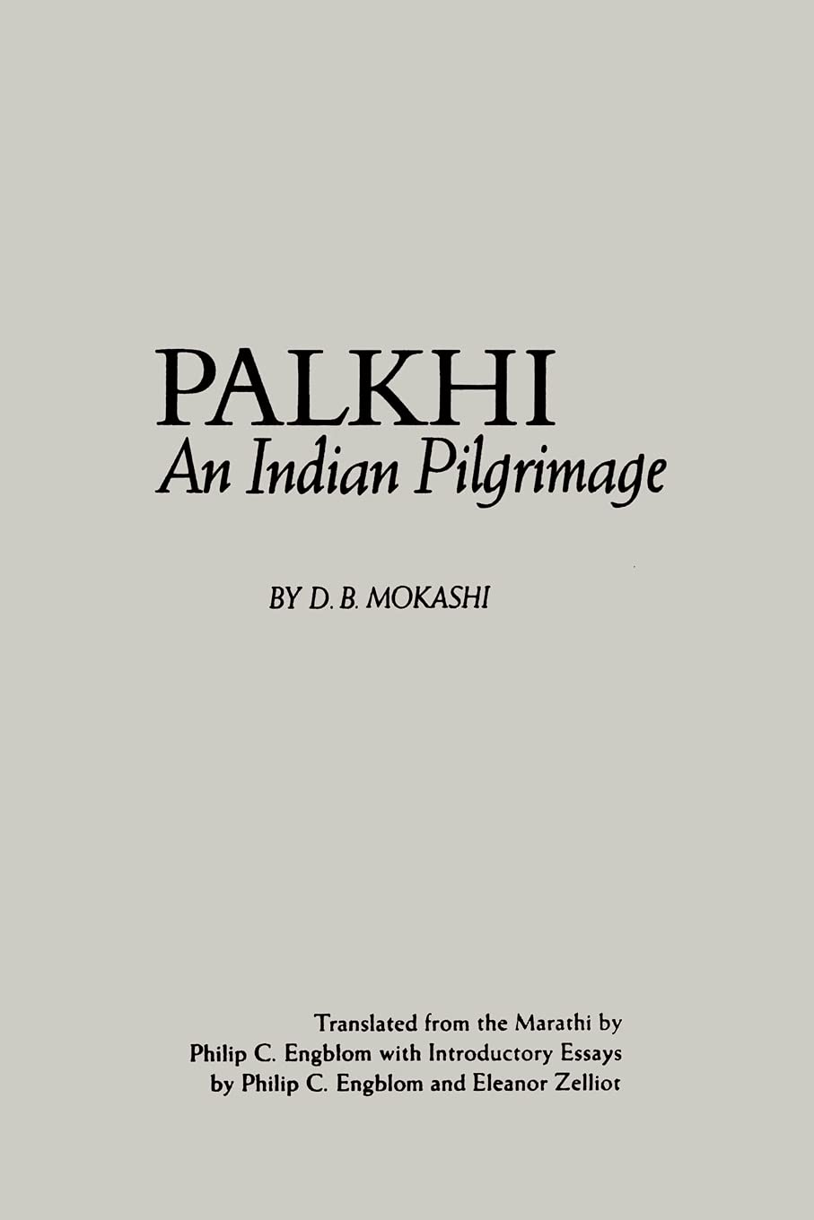 Palkhi: An Indian Pilgrimage,Used