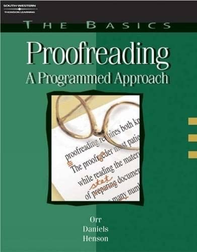The Basics: Proofreading: A Programmed Approach,Used