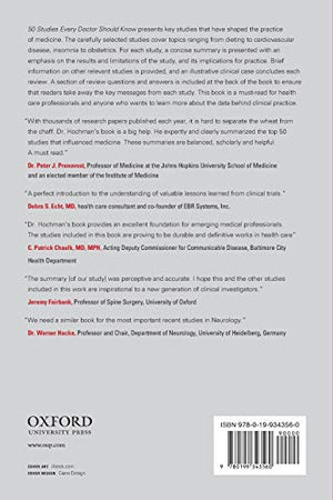 50 Studies Every Doctor Should Know: The Key Studies That Form The Foundation Of Evidence Based Medicine (Fifty Studies Every Do,Used