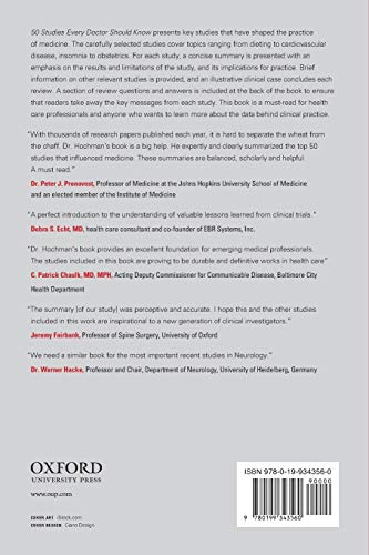 50 Studies Every Doctor Should Know: The Key Studies That Form The Foundation Of Evidence Based Medicine (Fifty Studies Every Do,Used