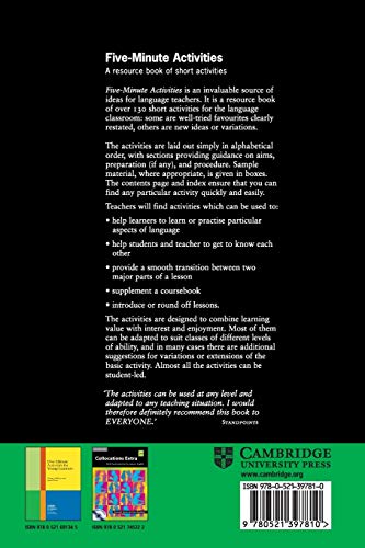 FiveMinute Activities: A Resource Book of Short Activities (Cambridge Handbooks for Language Teachers),Used