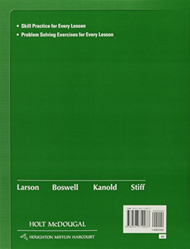 Holt McDougal Larson Algebra 2: Practice Workbook,Used