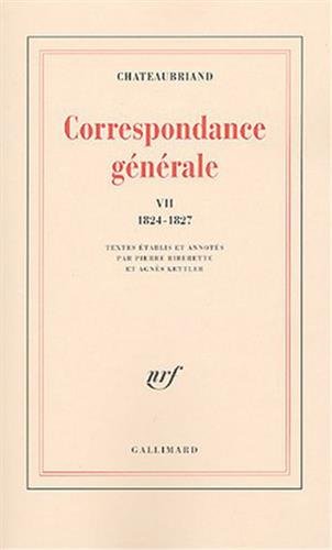 Correspondance gnrale: 6 juin 1824  31 dcembre 1827 (7),Used
