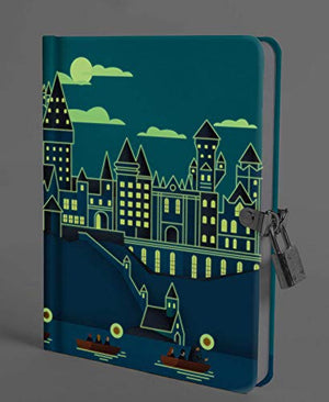 Harry Potter: Hogwarts Castle GlowintheDark Lock & Key Diary,Used