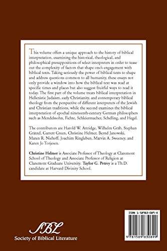 Biblical Interpretation: History, Context And Reality (Symposium Series (Society of Biblical Literature)) (Society of Biblical L,Used