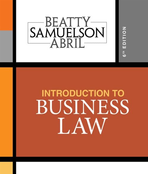 Introduction to Business Law,New