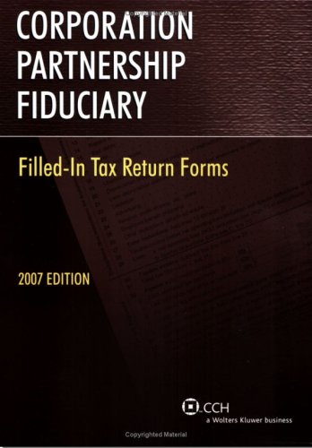 Corporation  Partnership  Fiduciary FilledIn Tax Return Forms (2007),Used