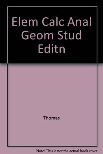 Elements of Calculus & Analytic Geometry,Used