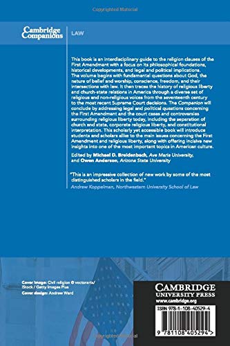 The Cambridge Companion to the First Amendment and Religious Liberty (Cambridge Companions to Law),Used